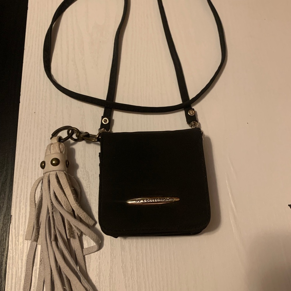 Elegant Black Crossbody Bag with Tassel by [Brand]
